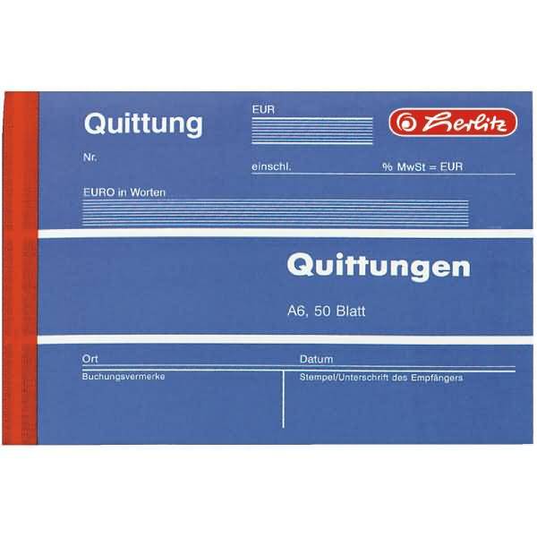 Formularbuch Quittungsblock A6 VE=50 Blatt