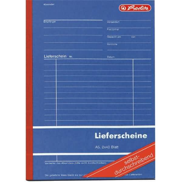 Formularbuch Lieferscheinblock A5 VE=2x40 Blatt-0