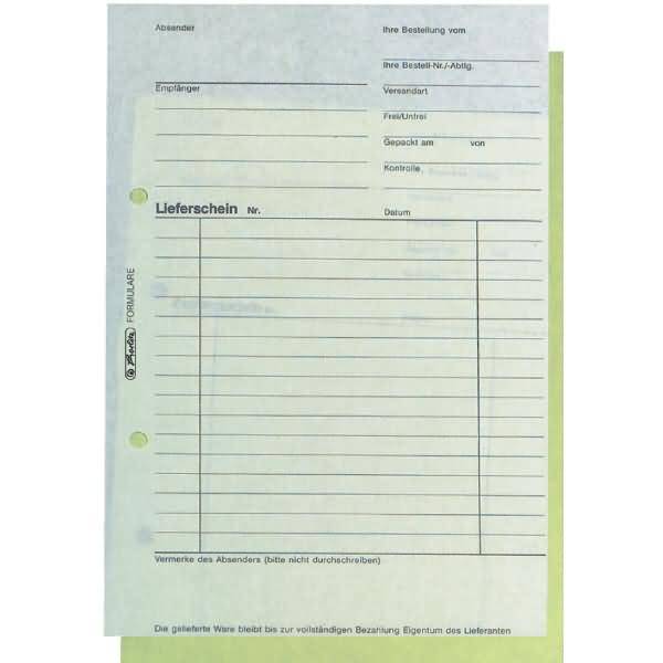 Formularbuch Lieferscheinblock A5 VE=2x40 Blatt-1