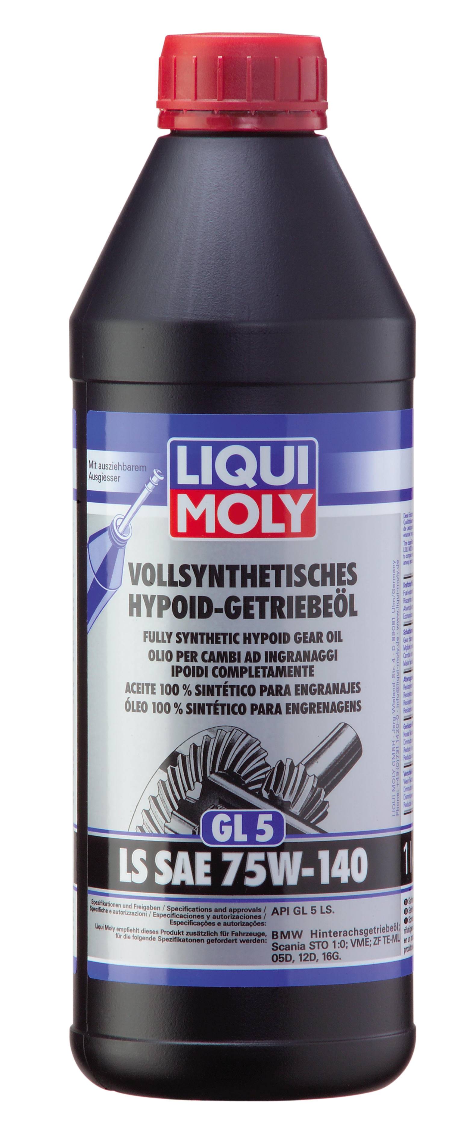 Vollsynthetisches Hypoid-Getriebeöl (GL5) LS SAE 75W-140, 6 Stück je 1 l-0