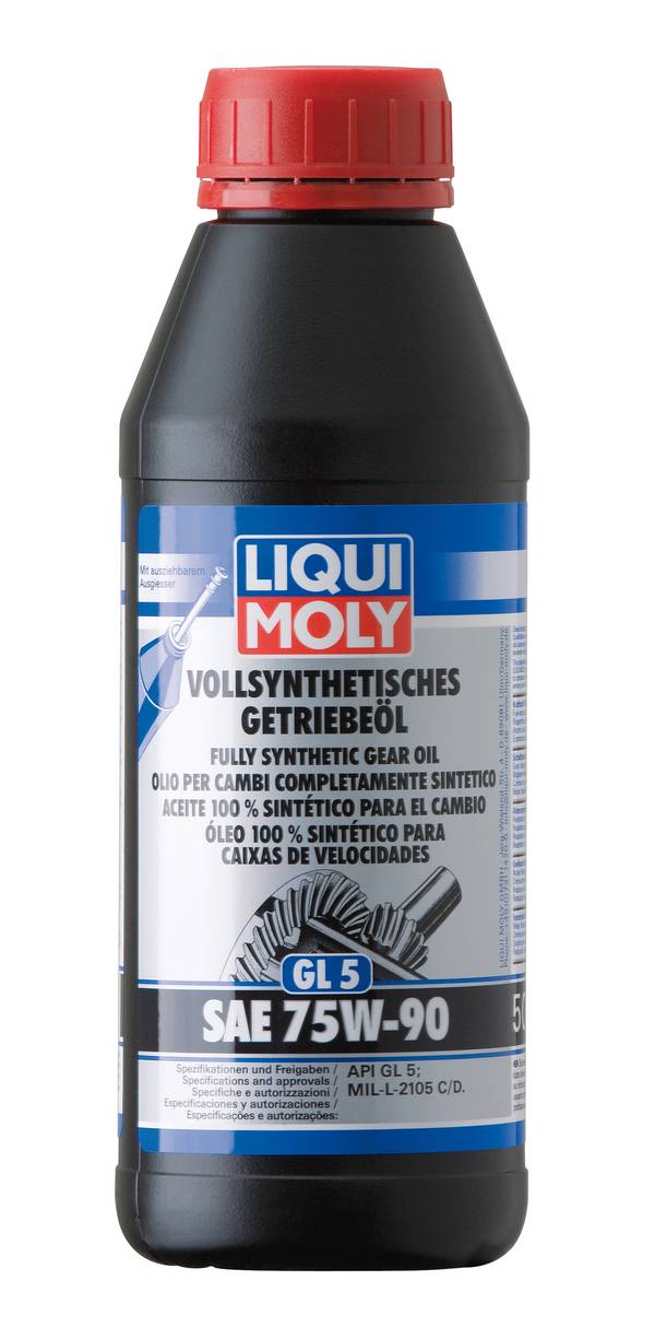 Vollsynthetisches Getriebeöl (GL5) SAE 75W-90, 6 Stück je 500 ml