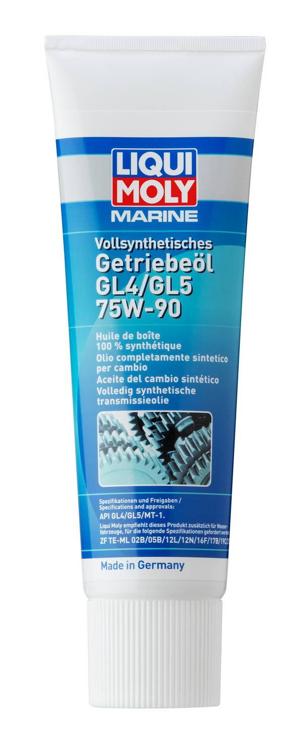 Marine Vollsynthetisches Getriebeöl GL4/GL5 75W-90, 12 Stück je 250 ml