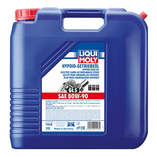 Hypoid-Getriebeöl (GL5) SAE 80W-90, 1 Stück je 20 l