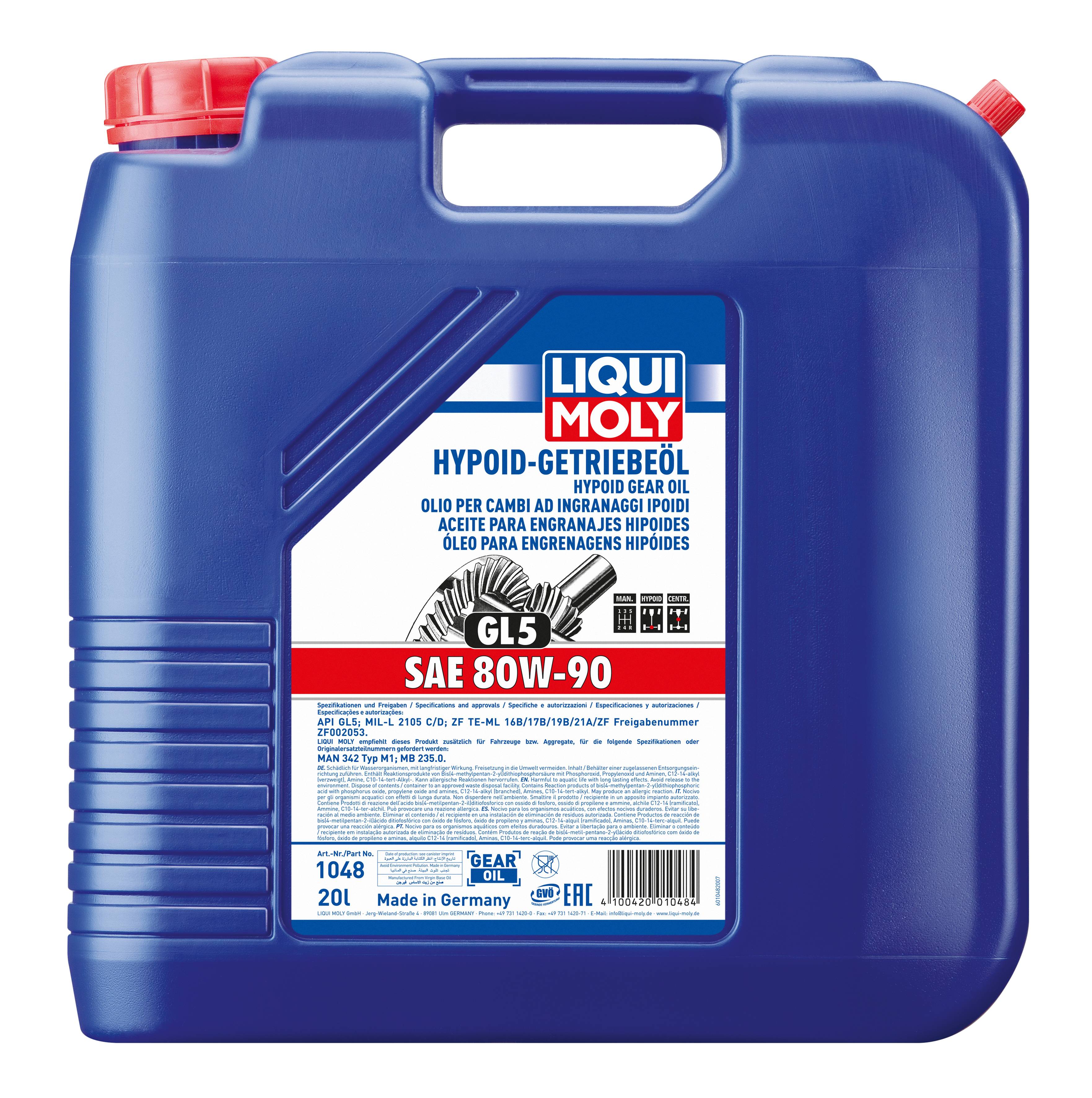 Hypoid-Getriebeöl (GL5) SAE 80W-90, 1 Stück je 20 l-0