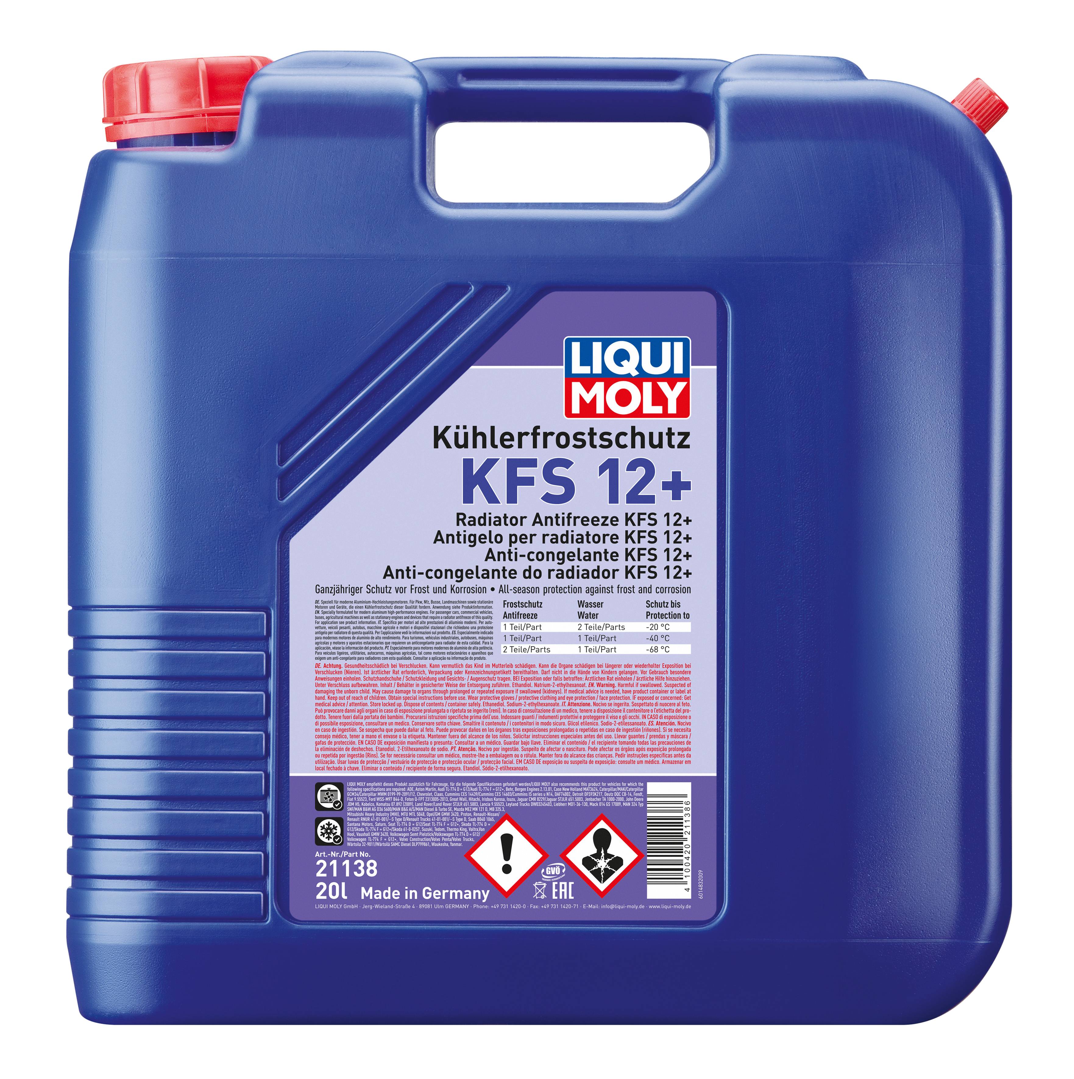 Kühlerfrostschutz KFS 12+, 1 Stück je 20 l-0