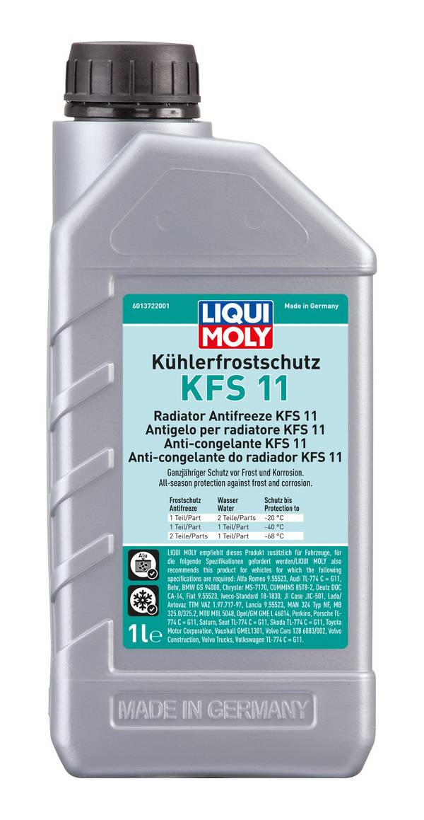 Kühlerfrostschutz KFS 11, 6 Stück je 1 l