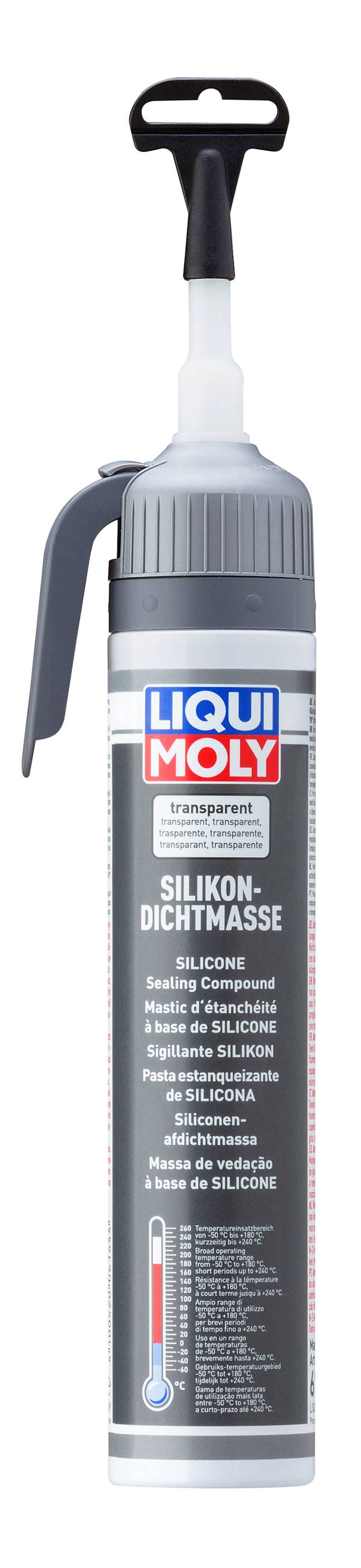 Silikondichtmasse transparent, 6 Stück je 200 ml