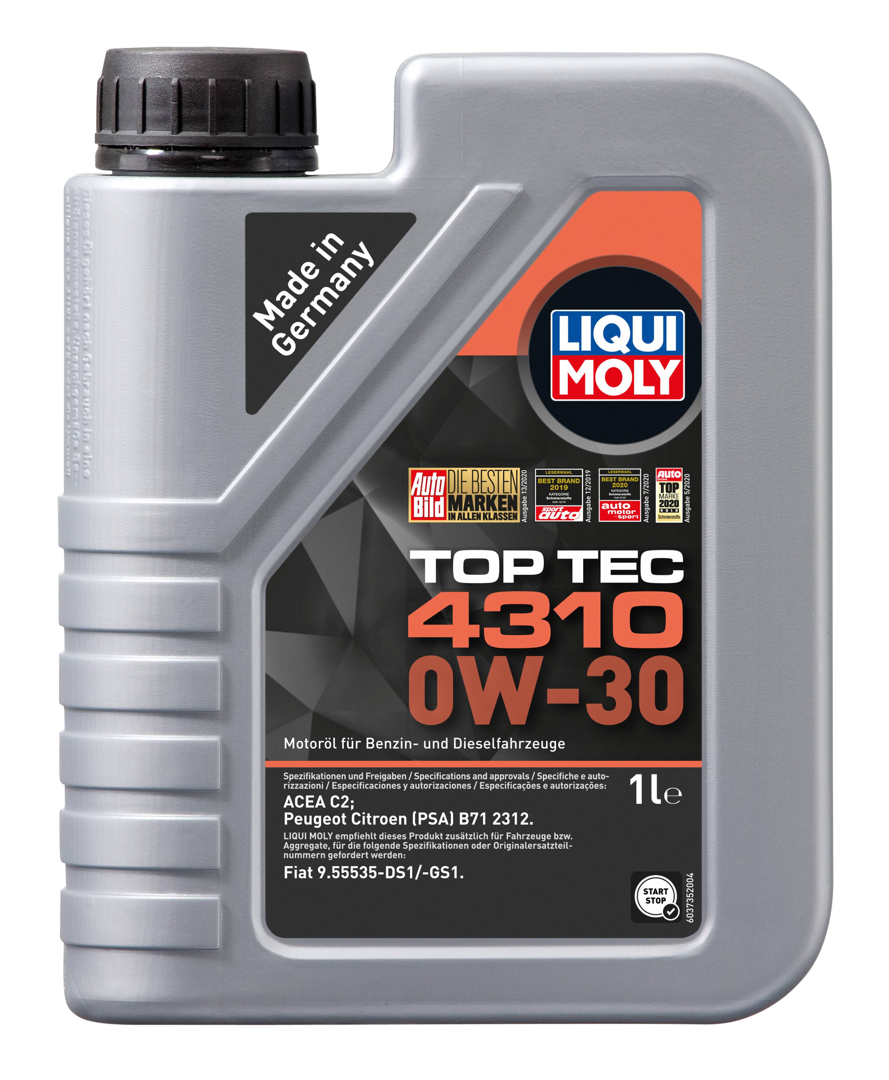 Top Tec 4310 0W-30 Liqui Moly, 6 Stück je 1 l
