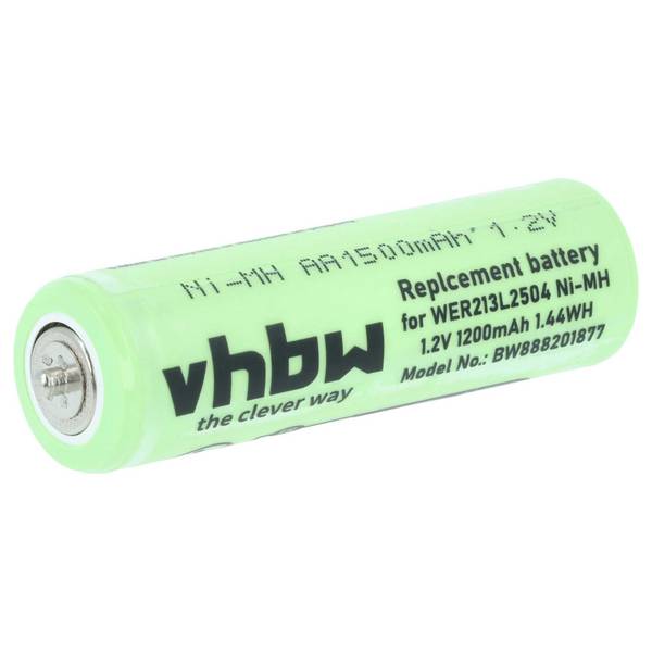 vhbw Akku Ersatz für Panasonic WER2061L2508 | WER213L2504 für Rasierer Haarschneider (1200mAh, 1,2V, NiMH)