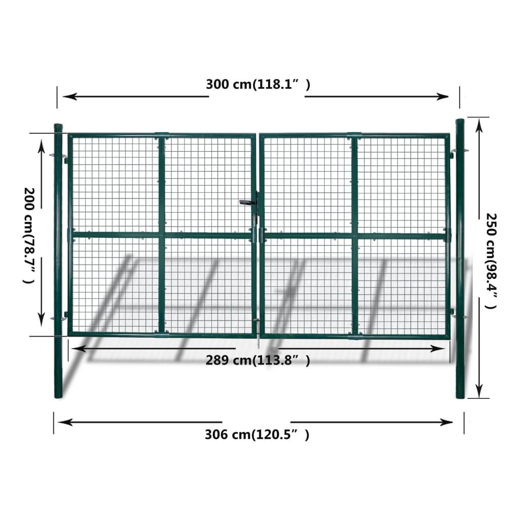 vidaXL Gartengitter für Tor Zaun Tür und Wand 300 x 200 cm-4