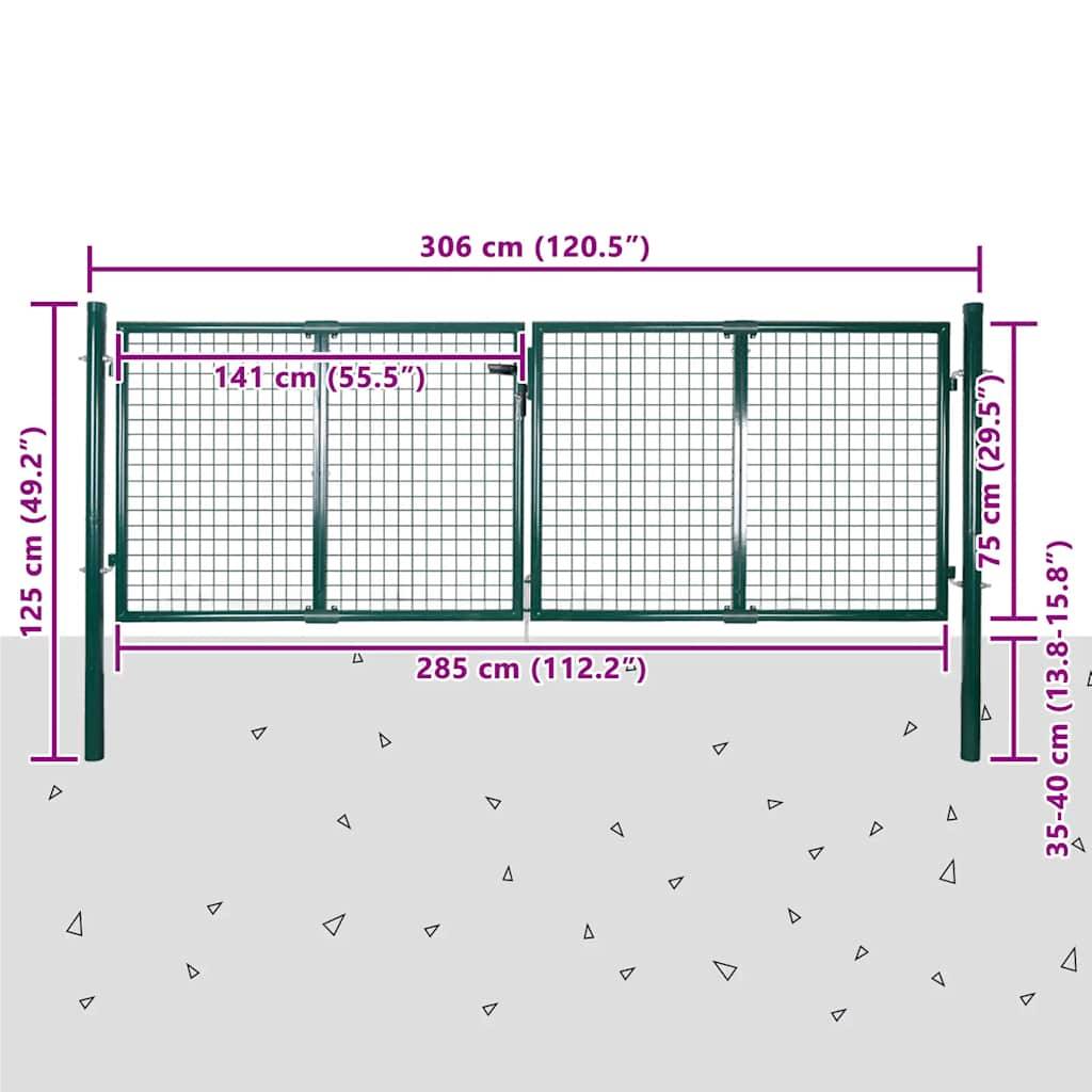 vidaXL Gartengitter für Tor Zaun Tür und Wand 300 x 75 cm-3