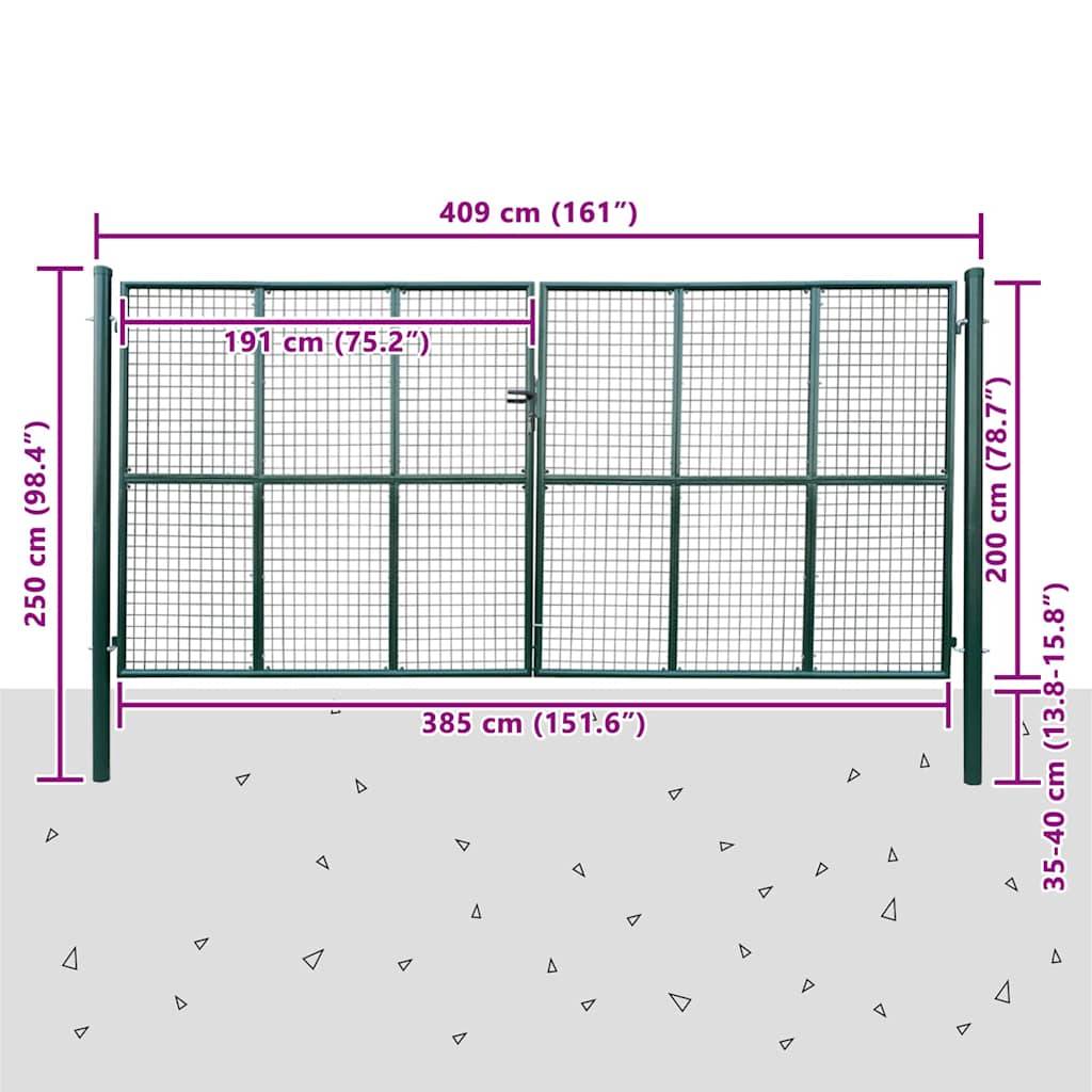vidaXL Maschen-Gartentor 400x200 cm-3