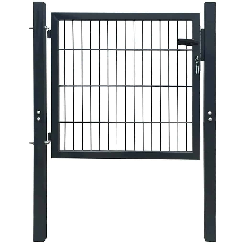 vidaXL 2D Gartentor (Einzeln) Anthrazitgrau 100x80 cm-0