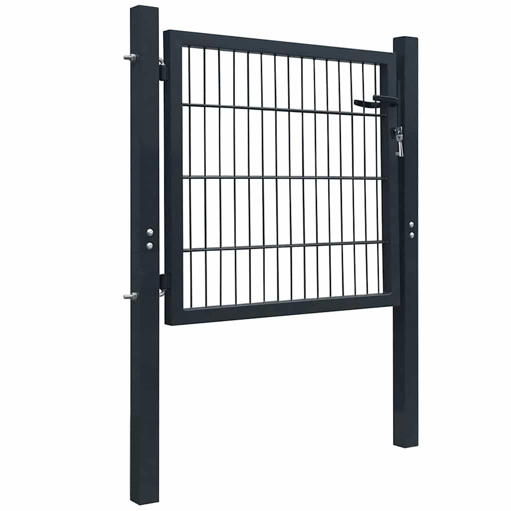 vidaXL 2D Gartentor (Einzeln) Anthrazitgrau 100x80 cm-1