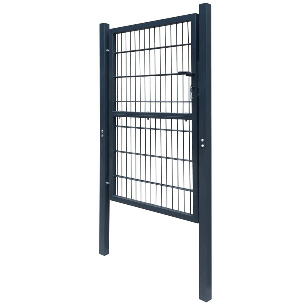 vidaXL 2D Gartentor (Einzeln) Anthrazitgrau 100x120 cm-2