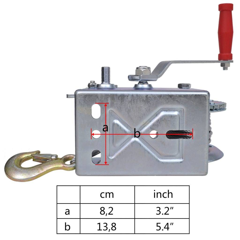 Handwinde Seilwinde Bootswinde Handwinde Anhänger 1134 kg-2