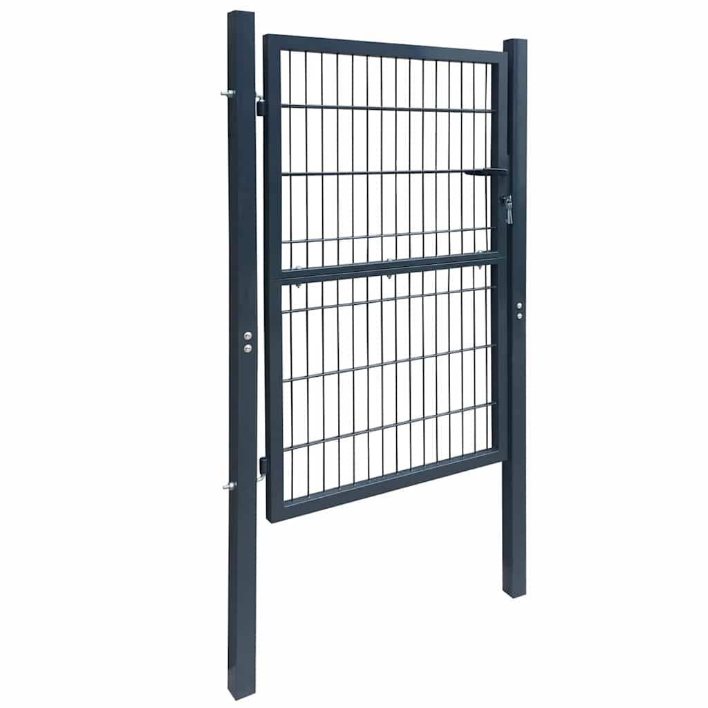 vidaXL 2D Gartentor (Einzeln) Anthrazitgrau 100x180 cm-1
