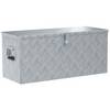 vidaXL Aluminiumkiste 90,5×35×40 cm Silbern