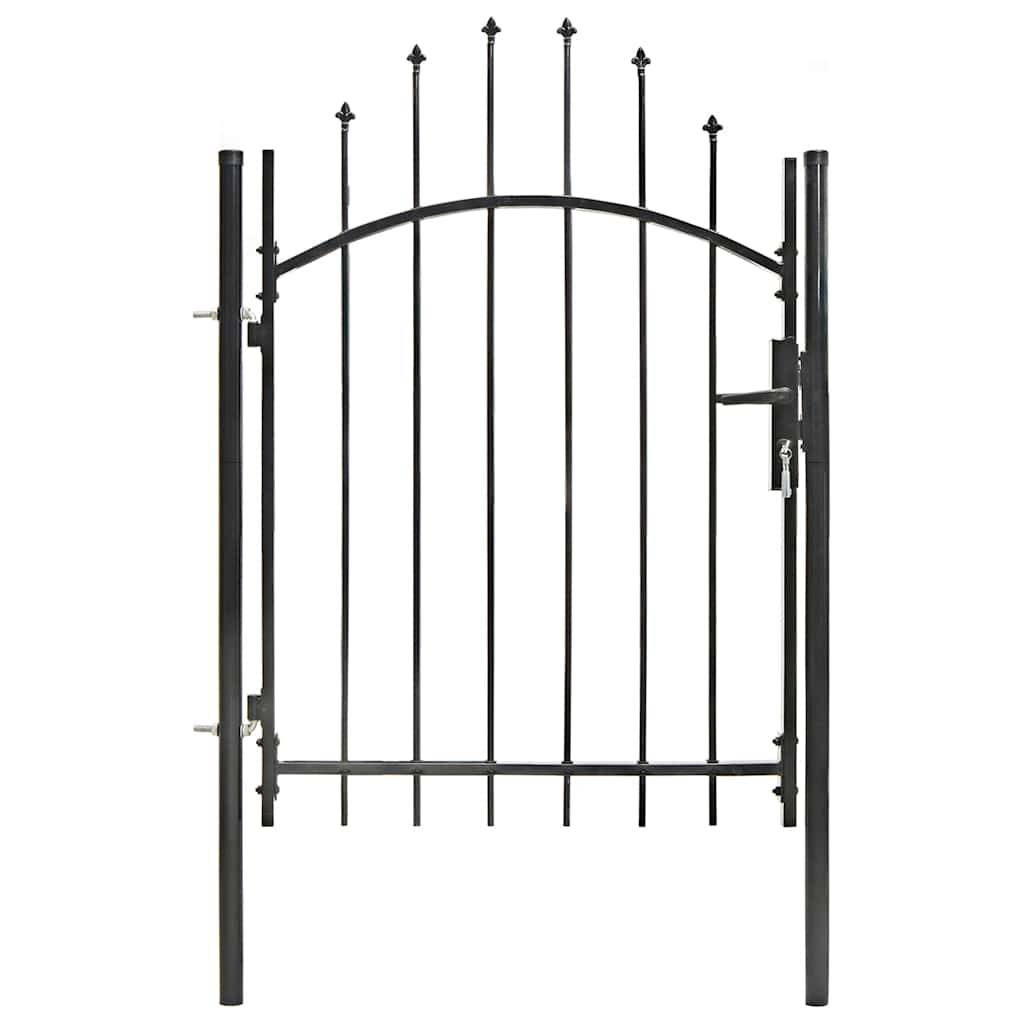 vidaXL Gartentor Woerden Stahl 1x1 m Schwarz-2