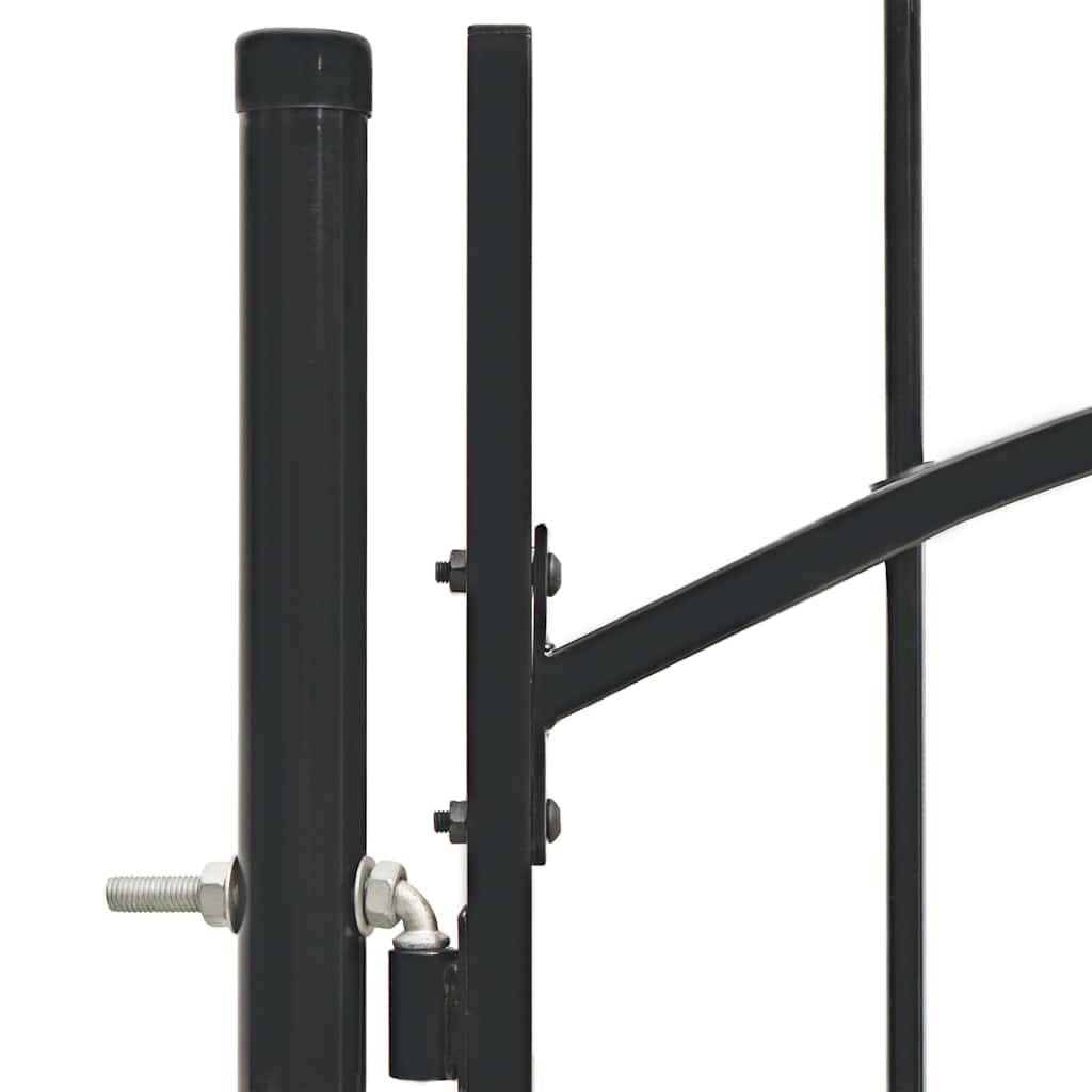 vidaXL Gartentor Woerden Stahl 1x1 m Schwarz-3