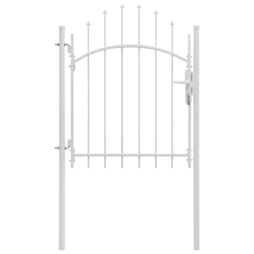 vidaXL Gartentor Woerden Stahl 1x1,25 m Weiß-1