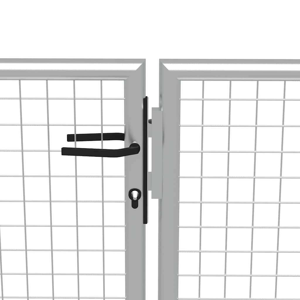 vidaXL Gartentor verzinkter Stahl 400 x 100 cm Silber-2