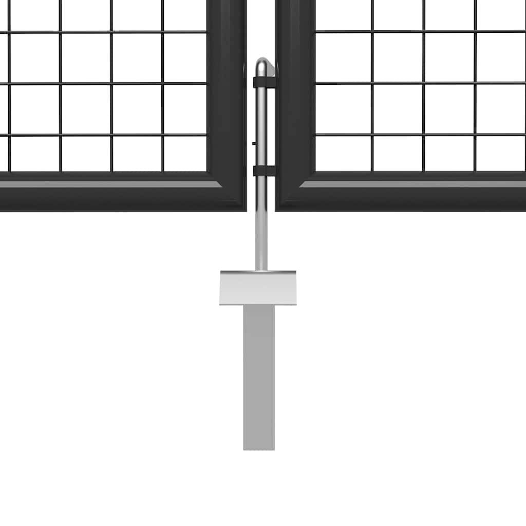 vidaXL Gartentor aus Stahl 400 x 100 cm Anthrazit-3