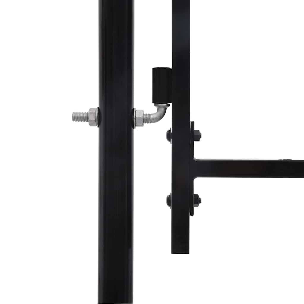 vidaXL Gartentor Woerden Stahl 1,25 x 4 m Schwarz-1