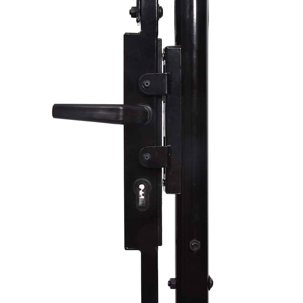 vidaXL Gartentor Woerden Stahl 1x4 m Schwarz-1
