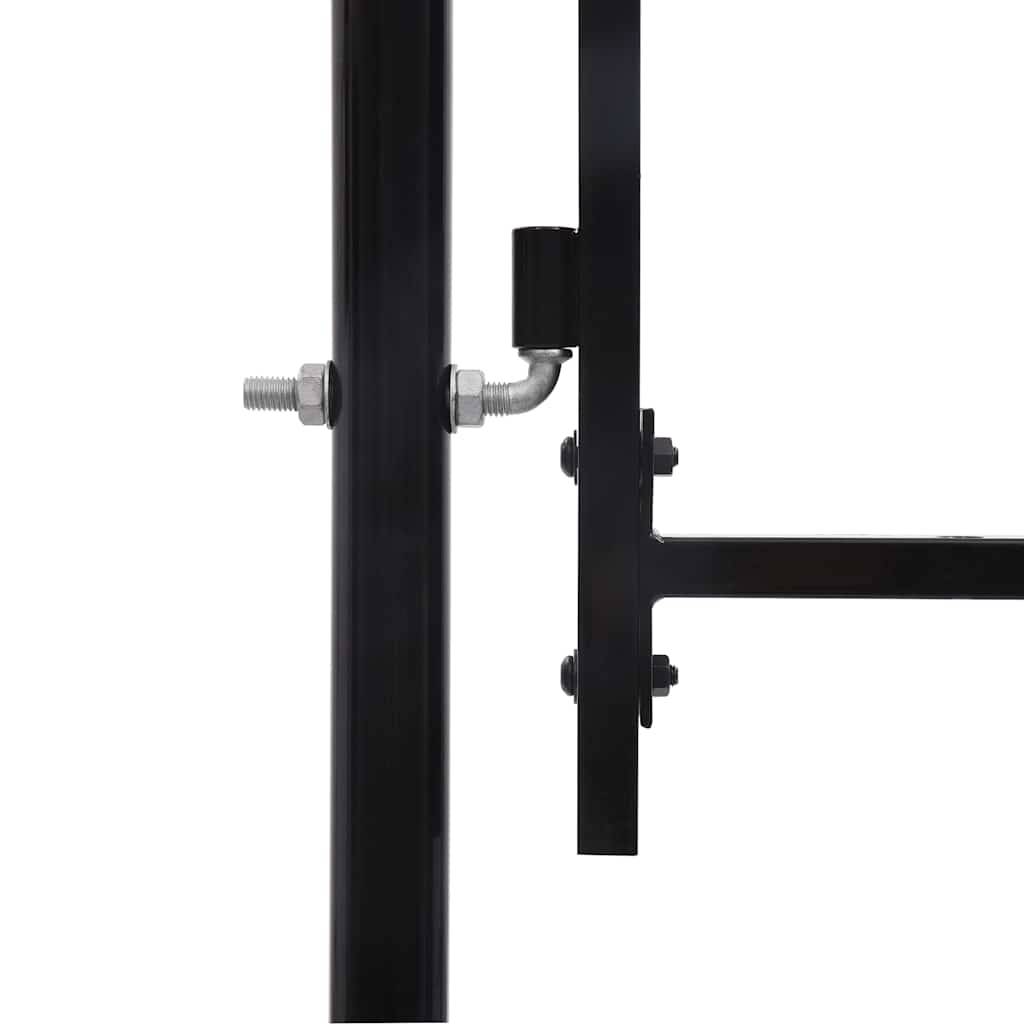 vidaXL Gartentor Woerden Stahl 1x4 m Schwarz-2
