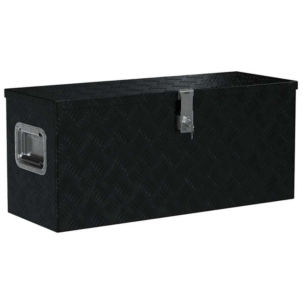 vidaXL Aluminiumkiste 80×30×35 cm Schwarz