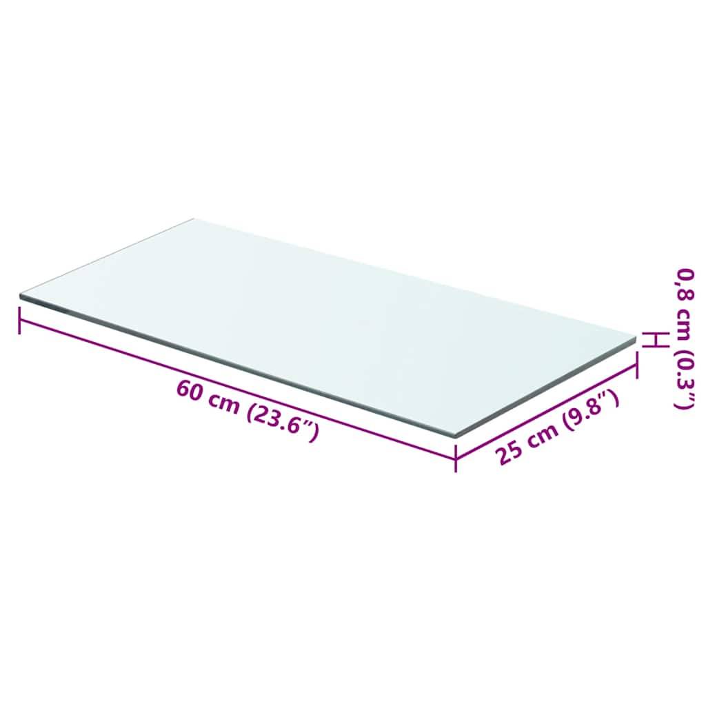 vidaXL Regalboden Glas Transparent 60x25 cm-2