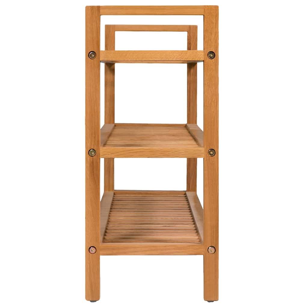 Schuhregal mit 3 Etagen 100 x 27 x 59,5 cm Massivholz Eiche-2