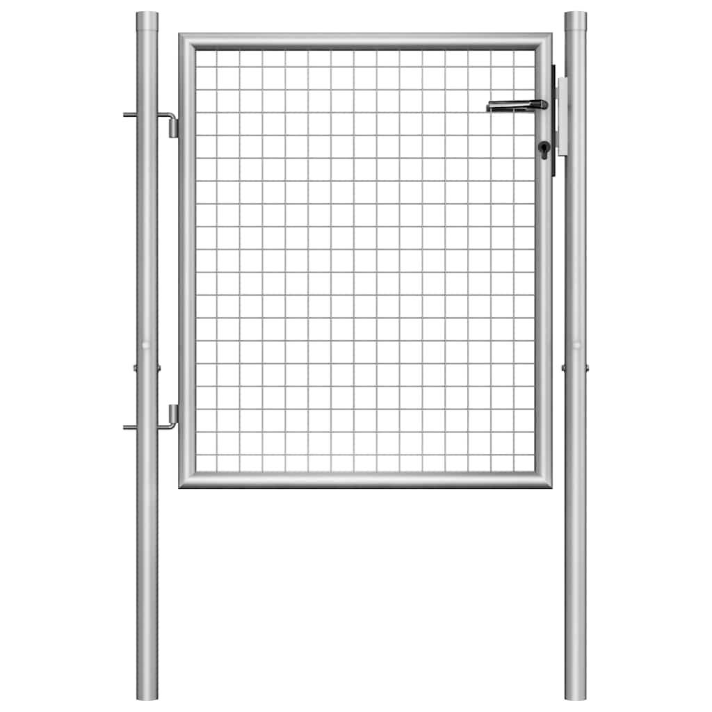 vidaXL Gartentor verzinkter Stahl 100 x 75 cm Silber-0
