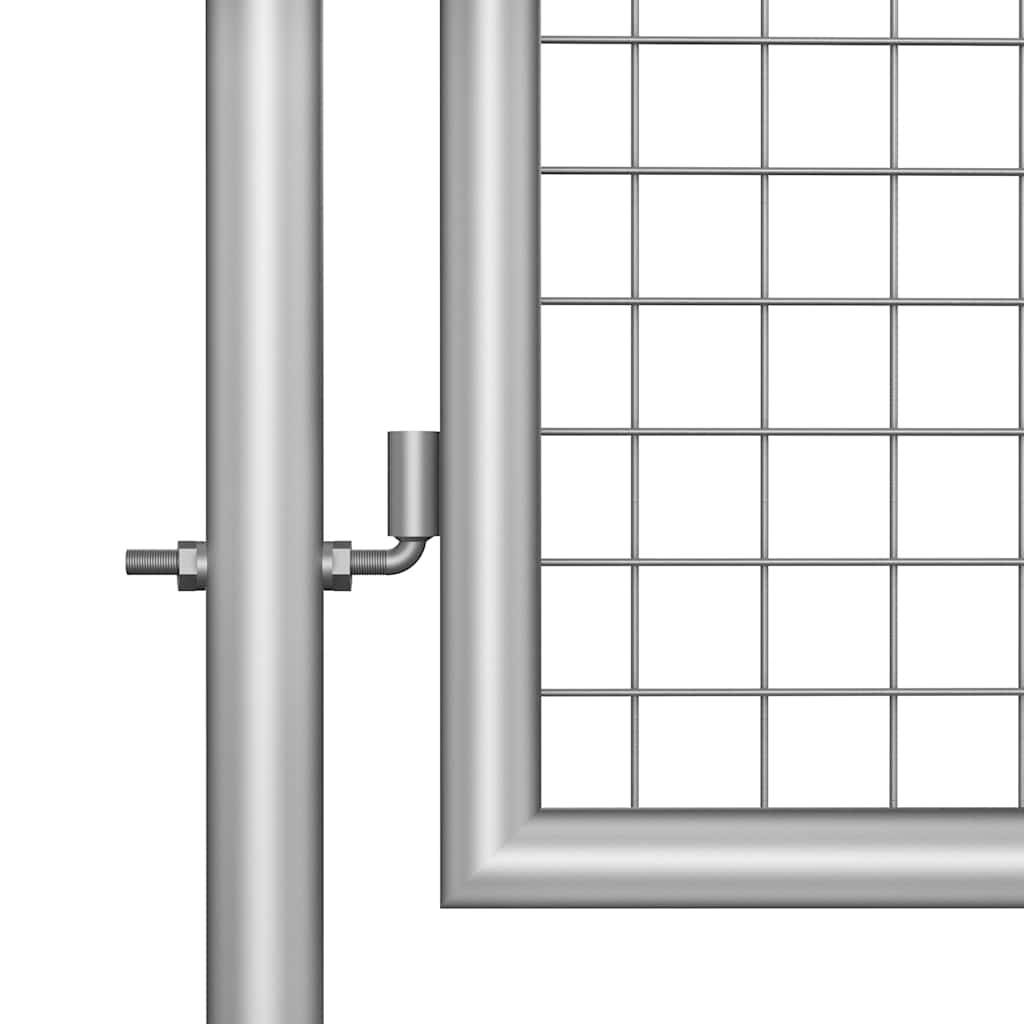 vidaXL Gartentor verzinkter Stahl 100 x 125 cm Silber-4