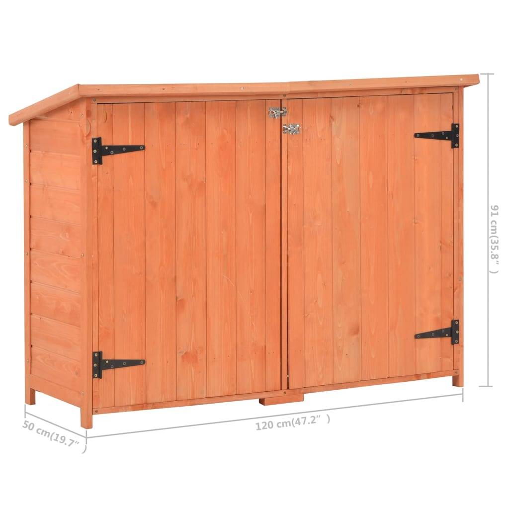 vidaXL Garten-Geräteschuppen 128x42x91 cm Holz-4