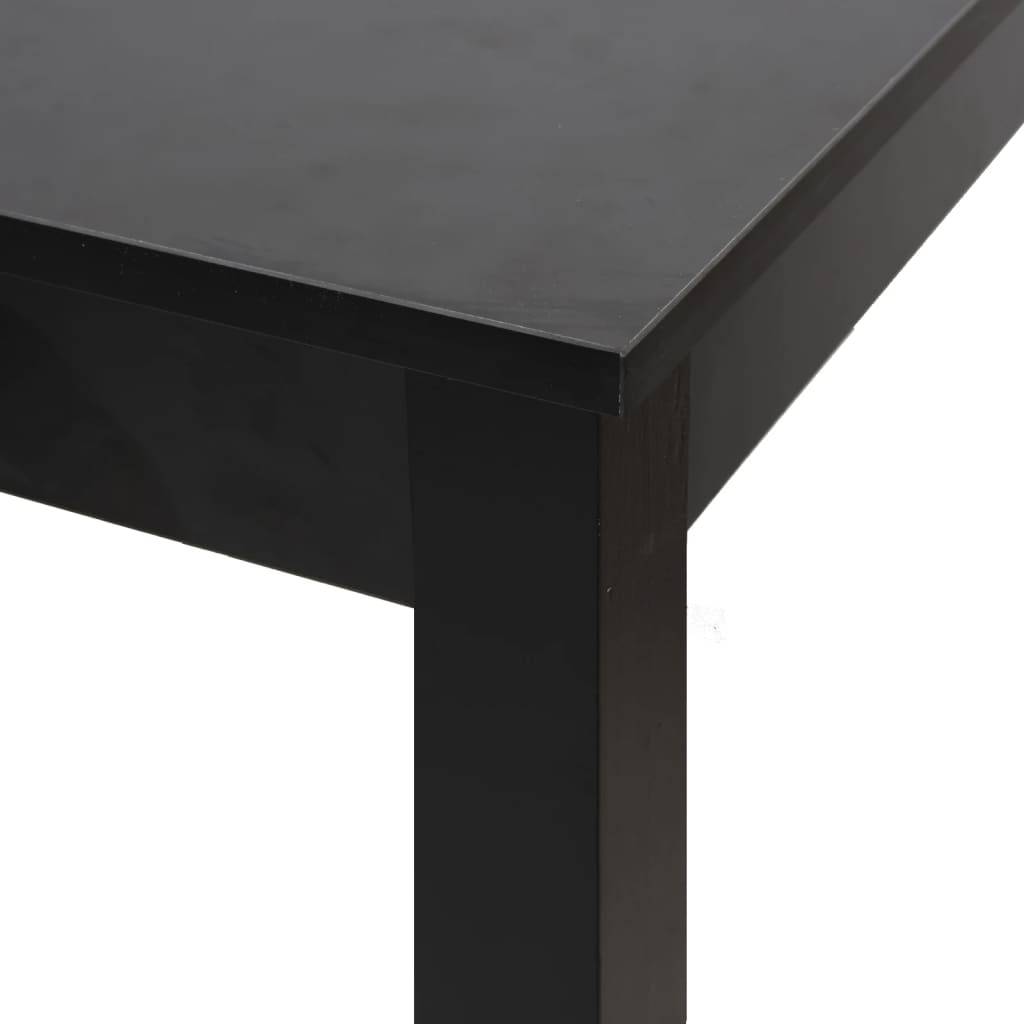 vidaXL Bartisch MDF Schwarz 55x55x107 cm-3