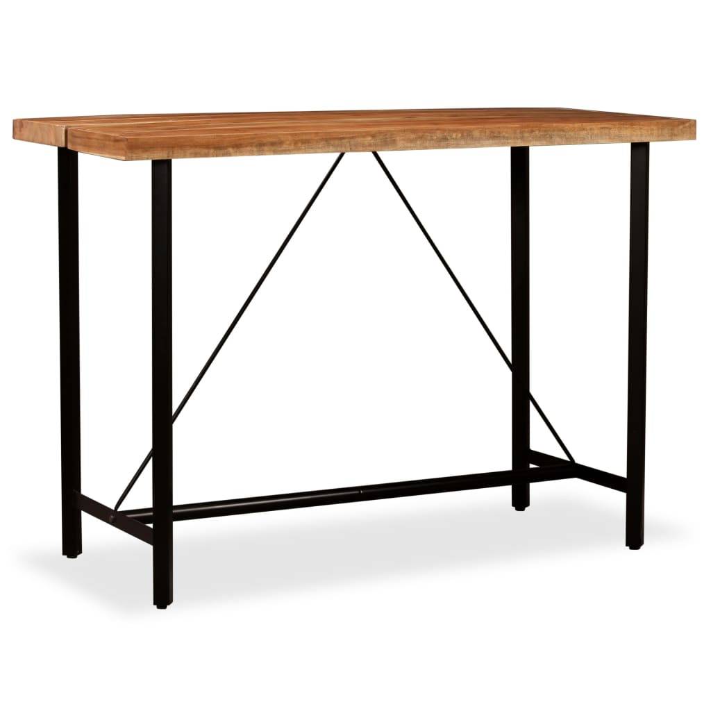 vidaXL Bartisch Akazie Massivholz 150 x 70 x 107 cm-0