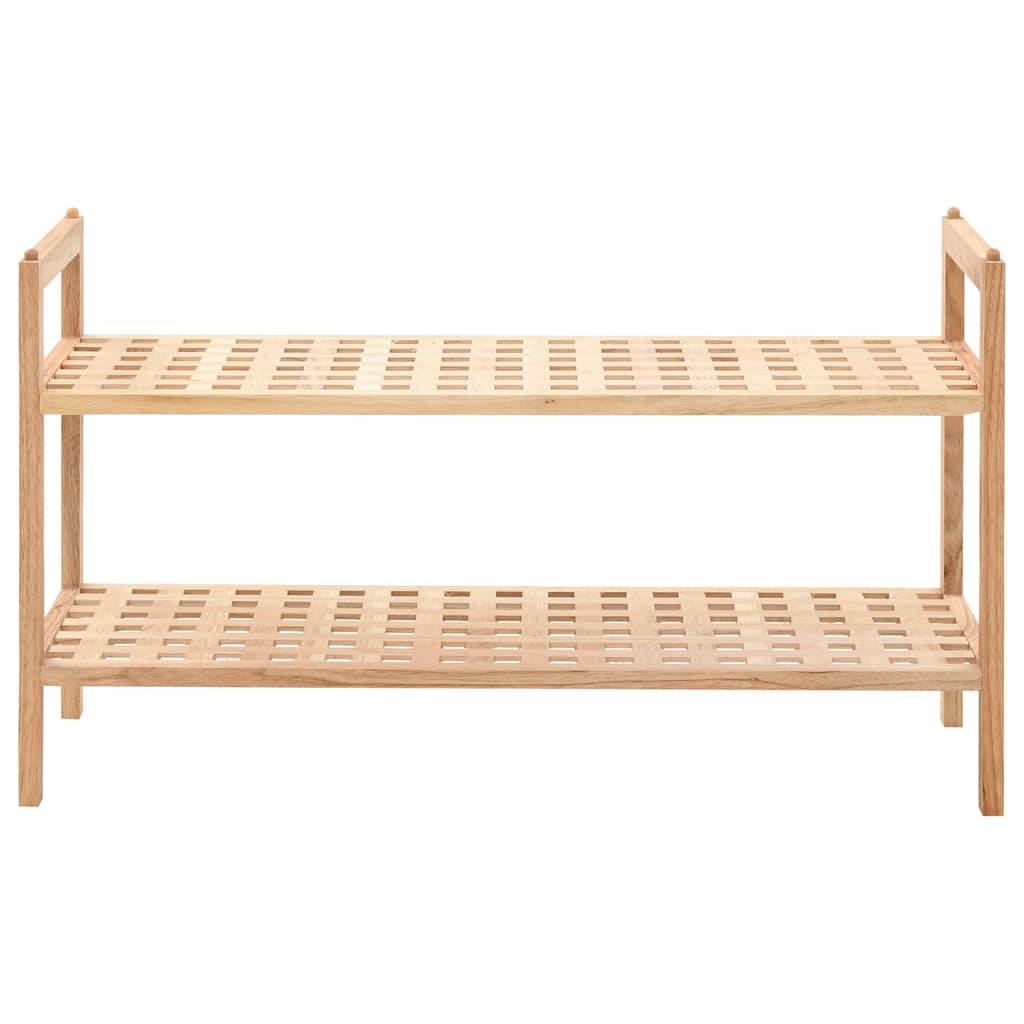 vidaXL Schuhregal Walnussholz Massiv 69x26x40 cm-1