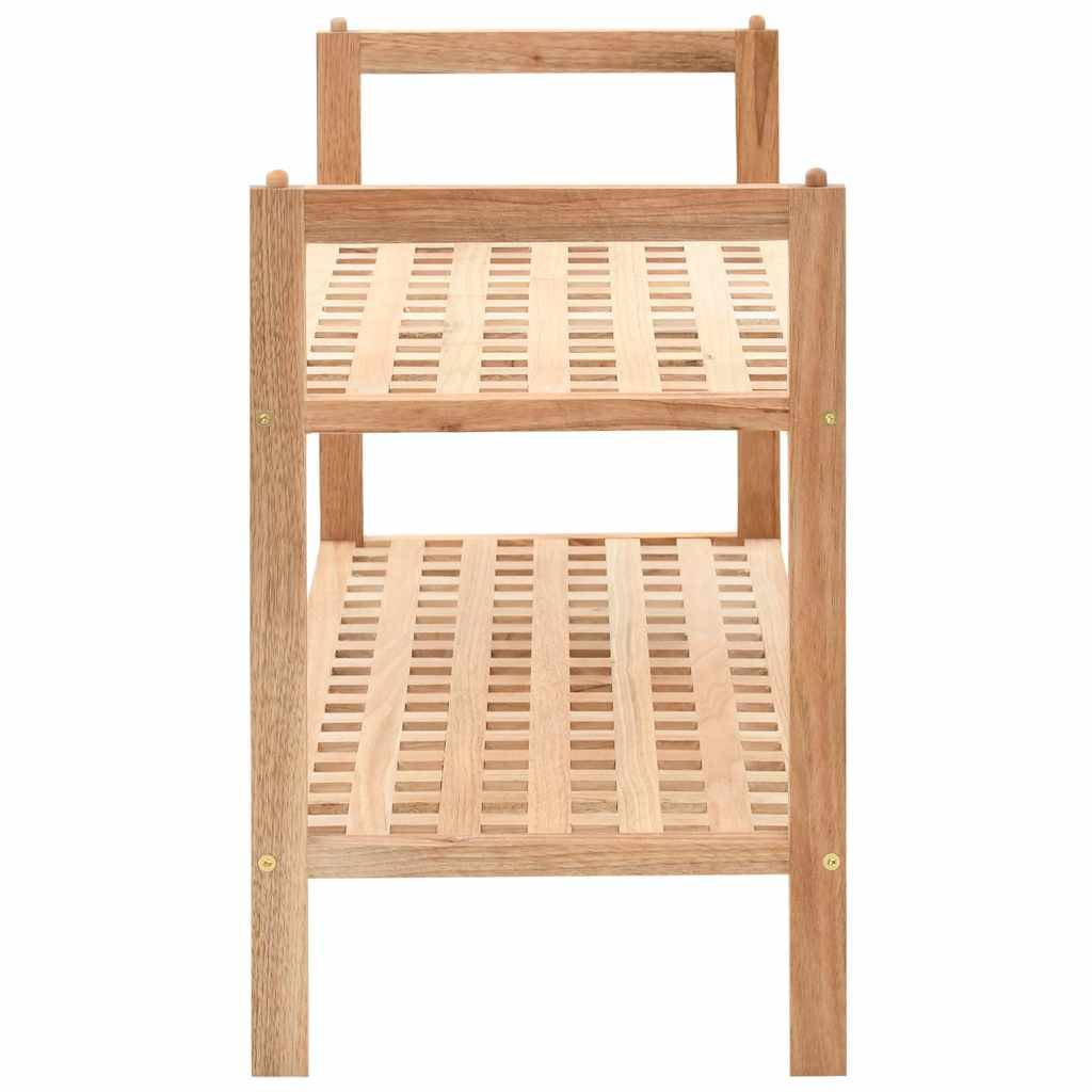 vidaXL Schuhregal Walnussholz Massiv 69x26x40 cm-2