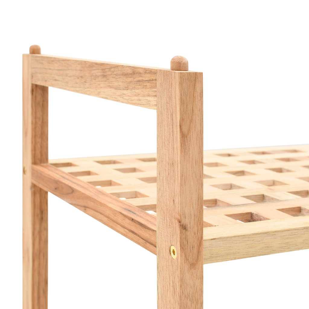 vidaXL Schuhregal Walnussholz Massiv 69x26x40 cm-3