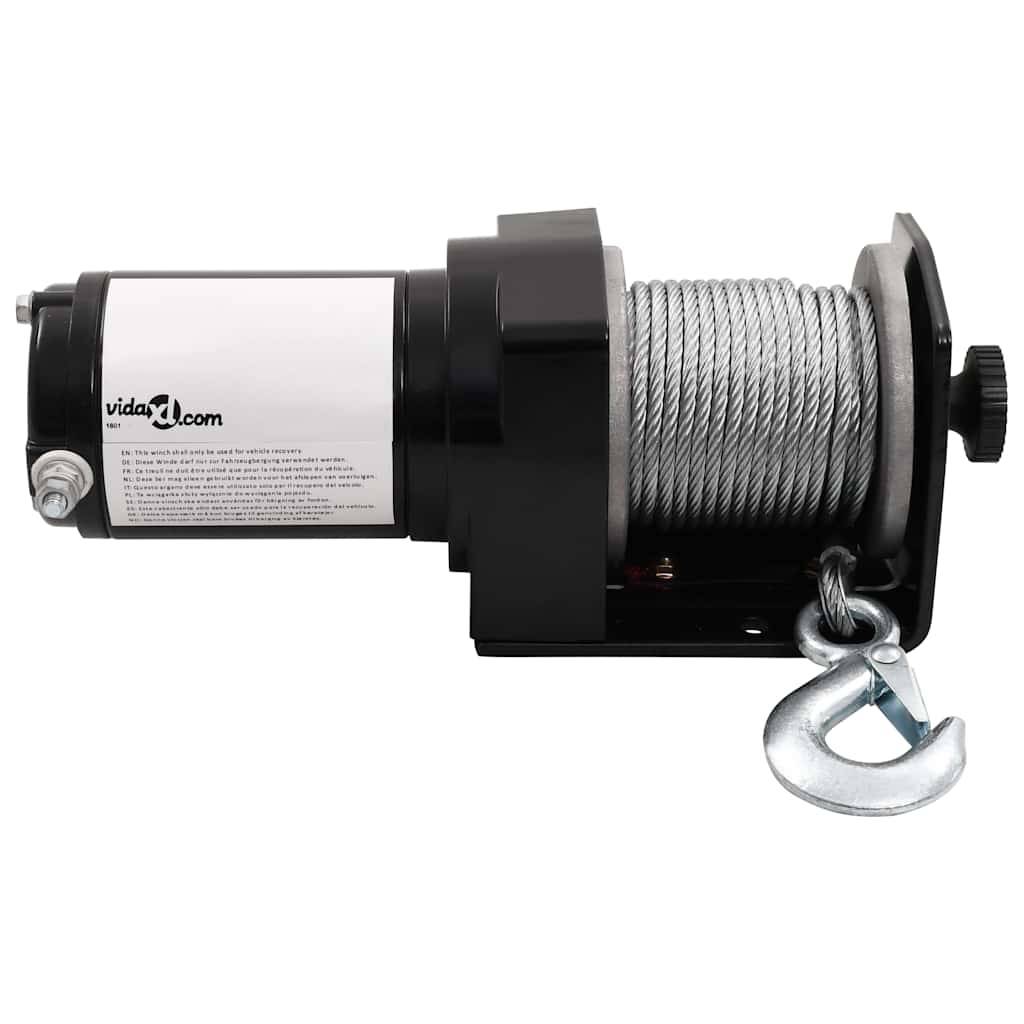 Elektrische Seilwinde + Montageplatte Fernbedienung 1360 kg 12V-4