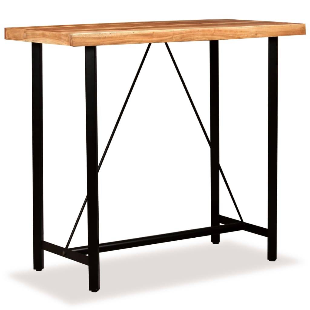 vidaXL Bartisch Massivholz Akazie 120x60x107 cm-0
