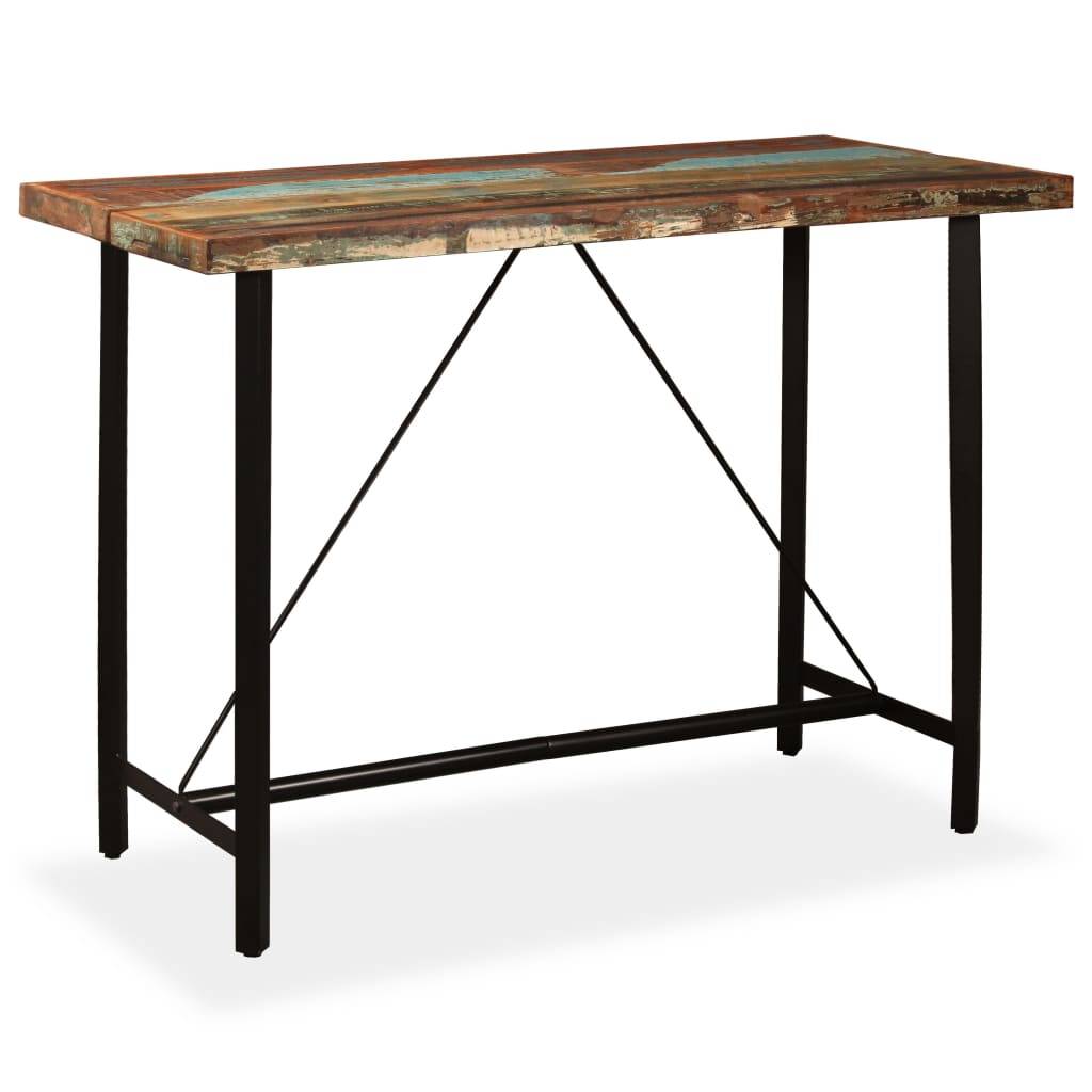 vidaXL Bartisch Altholz Massiv 150x70x107 cm-0