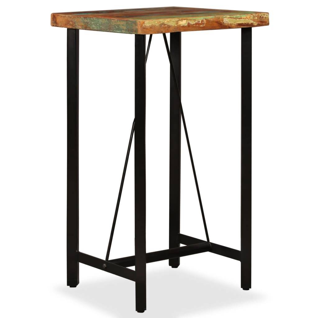vidaXL Bartisch Altholz Massiv 60x60x107 cm-0