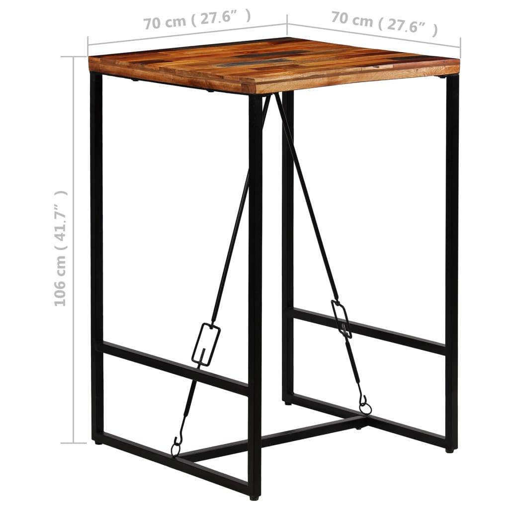 vidaXL Bartisch Altholz Massiv 70x70x106 cm-3