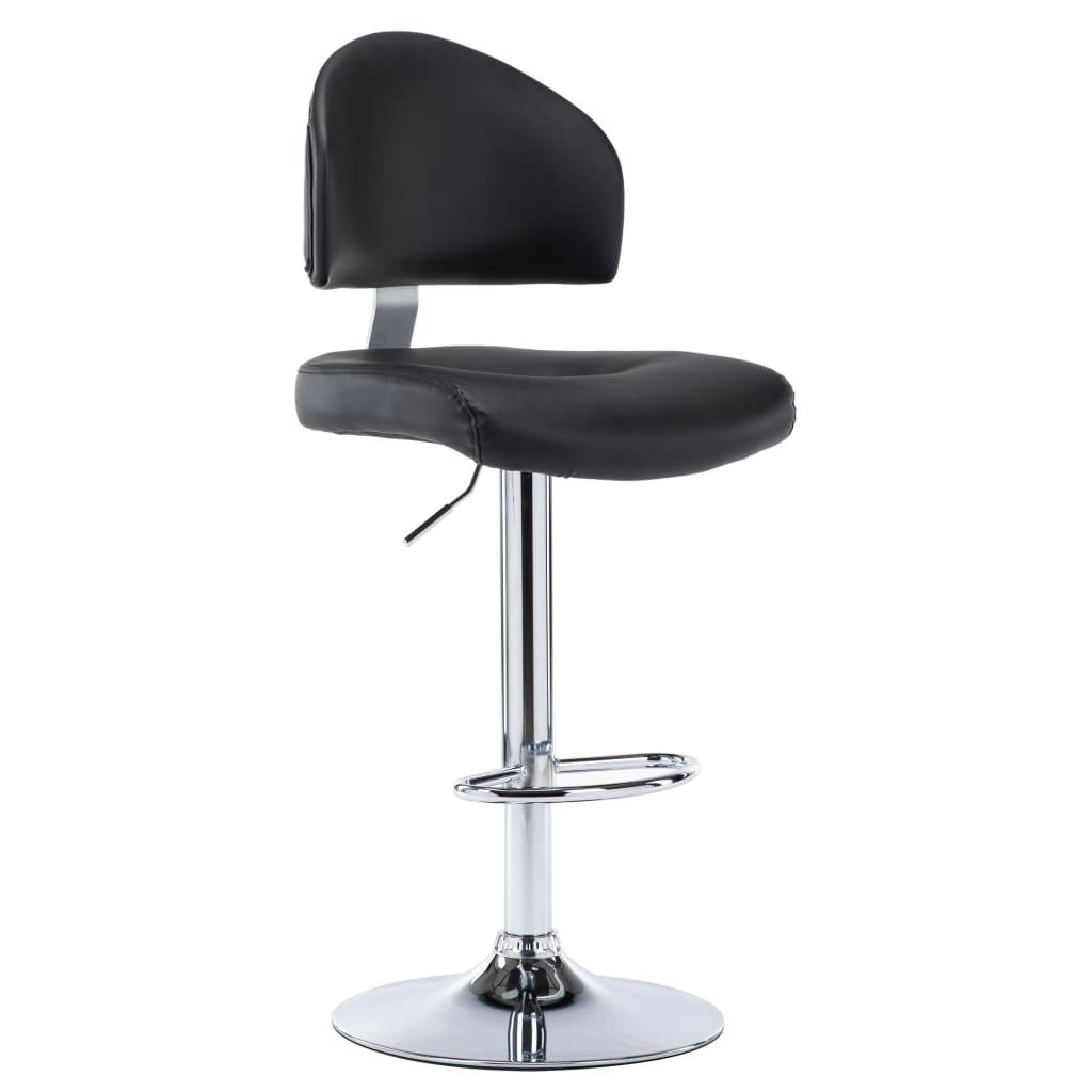 vidaXL Barhocker Schwarz Kunstleder-0