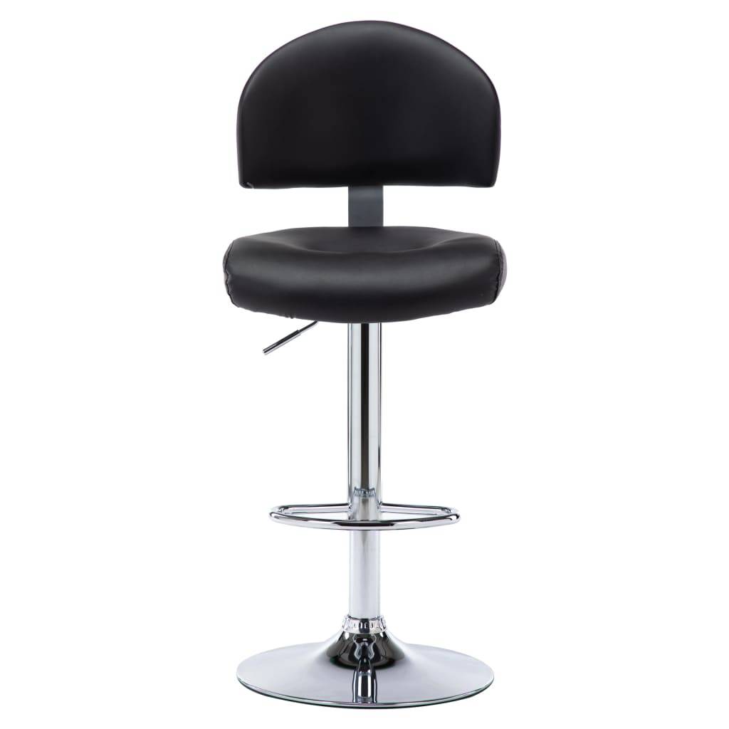 vidaXL Barhocker Schwarz Kunstleder-1