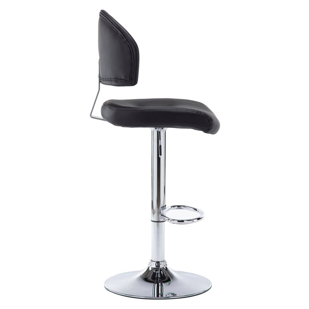 vidaXL Barhocker Schwarz Kunstleder-2