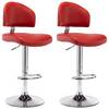 vidaXL Barhocker 2 Stk. Weinrot Kunstleder